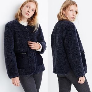 Madewell Navy Sherpa Jacket